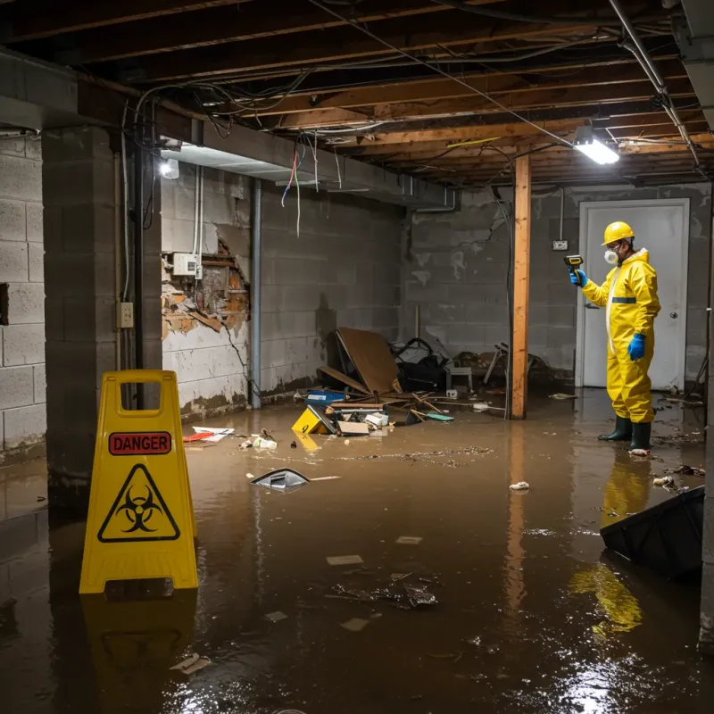 Flooded Basement Electrical Hazard in Milton, LA Property